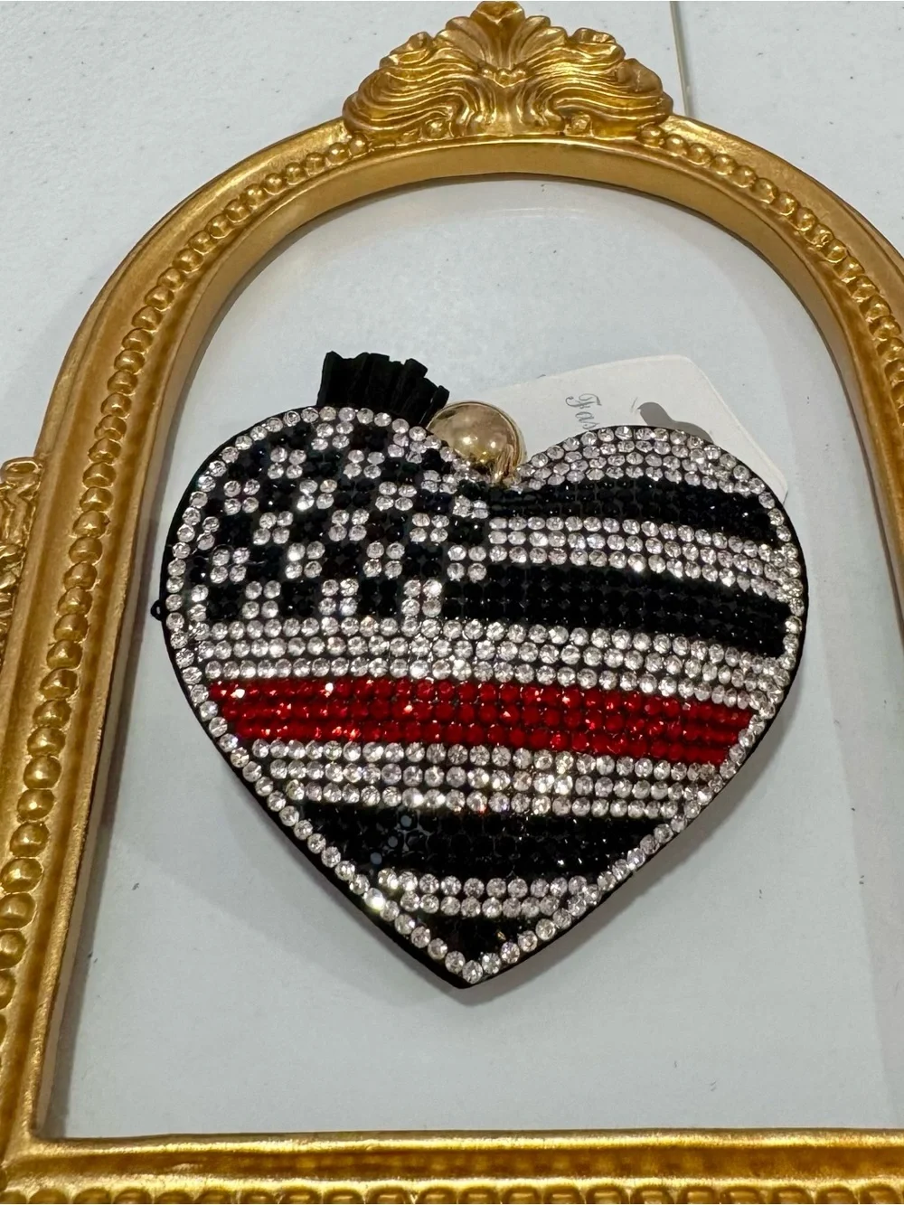 New Firemen Heart Keychain/Bag Charm
